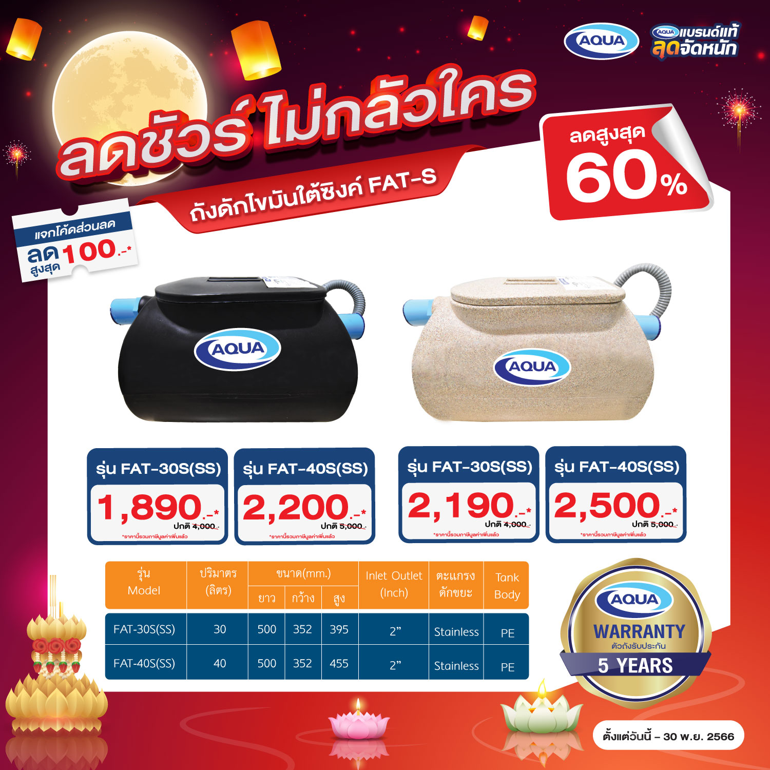 โปรโมชั่น ถังเก็บน้ำ