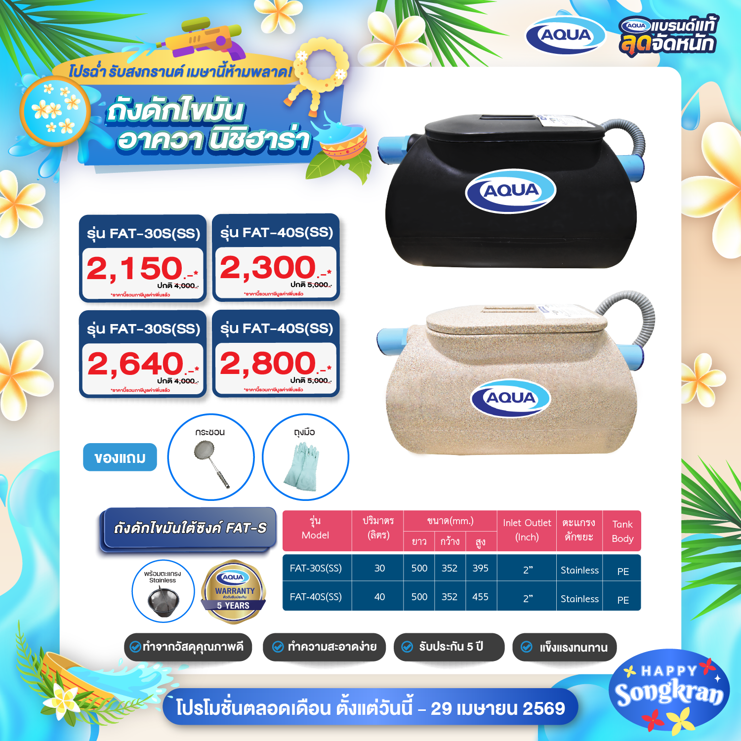 โปรโมชั่น ถังเก็บน้ำ